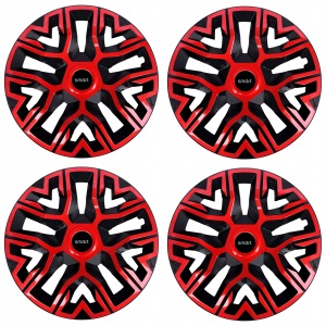 Set 4 Capace Roti 14 `` Best Rosu-Negru, Compatibile Cu Smart - Img 2