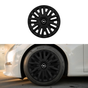 Set 4 capace roti 14 inchi (R14) compatibile OPEL, Model 217 Black - Img 3