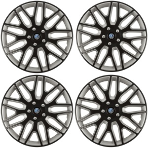 Set 4 Capace Roti 14 inchi (R14) Dakar Negru-Gri, Compatibile Cu Volkswagen - Img 2