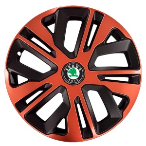 Set 4 Capace Roti 15 inch (R15), Raven Cupru-Negru Compatibil Cu Skoda