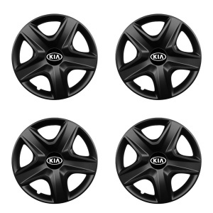 Set 4 capace roti 15 inchi (R15) compatibile KIA, Model 340 Black - Img 2