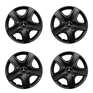 Set 4 capace roti 15 inchi (R15) compatibile MERCEDES, Model 340 Black - Img 2