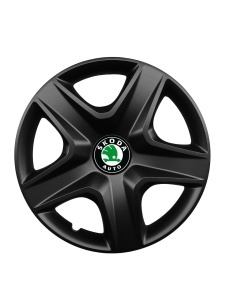 Set 4 capace roti 15 inchi (R15) compatibile SKODA, Model 340 Black