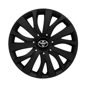 Set 4 capace roti 15 inchi (R15) compatibile TOYOTA, Model - 345 Black