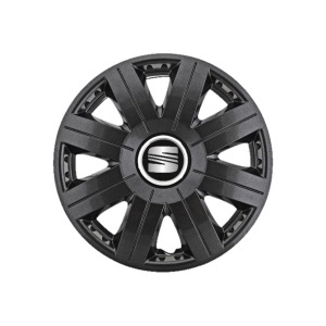 Set 4 Capace Roti 15 inchi (R15) Cosmos Negru, Compatibile cu Seat - Img 3