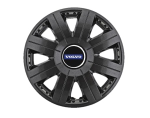 Set 4 Capace Roti 15 inchi (R15) Cosmos Negru, Compatibile cu Volvo