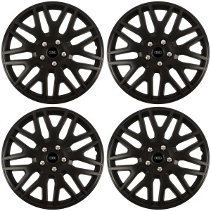 Set 4 Capace Roti 15 inchi (R15) Dakar Negru, Compatibile Cu Audi - Img 2