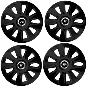 Set 4 Capace Roti 15 inchi (R15) Stratos Negru, Compatibile Cu Hyundai - Img 2