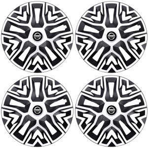 Set 4 Capace Roti 16 `` Best Alb-Negru, Compatibile Cu Nissan - Img 2