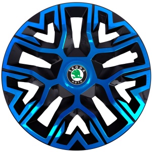 Set 4 Capace Roti 16 `` Best Albastru-Negru, Compatibile Cu Skoda - Img 1