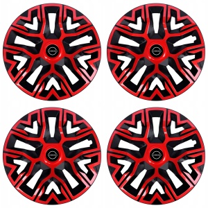 Set 4 Capace Roti 16 `` Best Rosu-Negru, Compatibile Cu Nissan Nou - Img 2