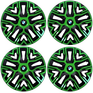 Set 4 Capace Roti 16 `` Best Verde-Negru, Compatibile Cu BMW - Img 2