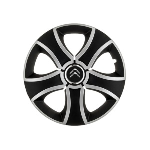 Set 4 Capace Roti 16 inchi (R16) Bis Gri-Negru, Compatibile Cu Citroen - Img 3