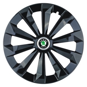 Set 4 Capace Roti 16 inchi (R16) Fame Negru, Compatibile Cu Skoda - Img 3