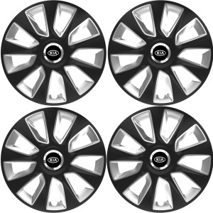 Set 4 Capace Roti 16 inchi (R16) Stratos Gri-Negru, Compatibile Cu Kia - Img 2