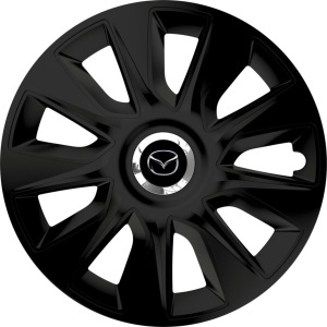 Set 4 Capace Roti 16 inchi (R16) Stratos Negru, Compatibile Cu Mazda