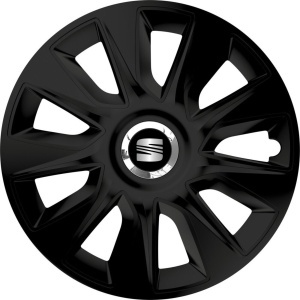 Set 4 Capace Roti 17 inchi (R17) Stratos Negru, Compatibile Cu Seat
