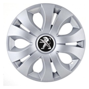 Set 4 capace roti Compatibil Cu Peugeot, model TOP CROM R15 - Img 3