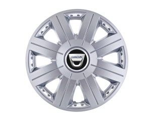 Set 4 capace roti Cosmos cromat R16 pentru gama auto Dacia - Img 1
