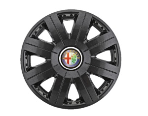 Set 4 capace roti Cosmos Negru R15, pentru gama auto Alfa Romeo
