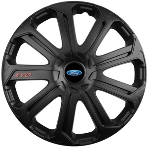 Set 4 Capace Roti Evo Negru R15, Pentru Ford