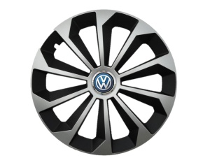 Set 4 capace roti Fame Gri-Negru cu inel R16, pentru gama auto Volkswagen - Img 1