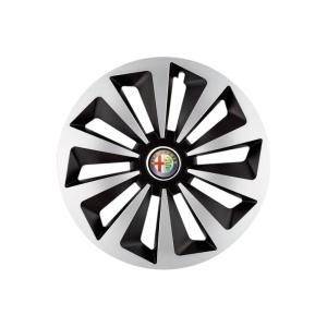 Set 4 capace roti Fox Gri-Negru R15 Compatibil Cu Alfa Romeo - Img 3