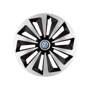 Set 4 capace roti Fox Gri-Negru R15 Compatibil Cu Volkswagen - Img 3