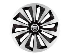 Set 4 capace roti Fox Gri-Negru R16 pentru gama auto Dacia - Img 1