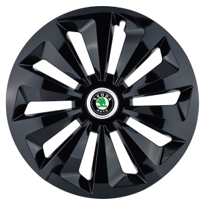 Set 4 capace roti Fox negru R14 Compatibil Cu Skoda - Img 3