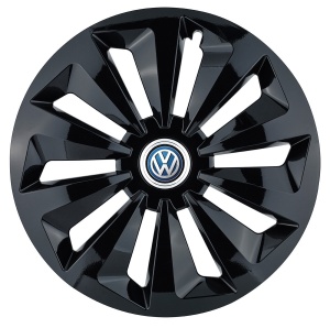 Set 4 capace roti Fox negru R15 pentru gama auto Volkswagen - Img 1