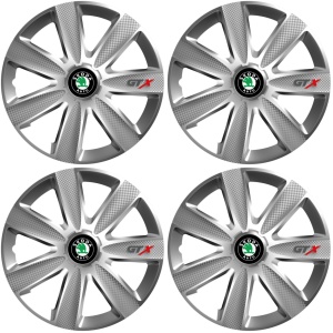Set 4 Capace Roti GTX Gri R15, Pentru Skoda - Img 2