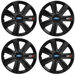 Set 4 Capace Roti GTX Negru Carbon R17, pentru Ford - Img 2