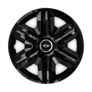 Set 4 capace roti hubcaps fast black R15 Compatibil Cu Mini Cooper - Img 3