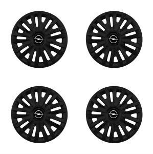 Set 4 capace roti potrivite jantelor de 15 inch (R15) compatibile OPEL, Model - 313 Black - Img 2