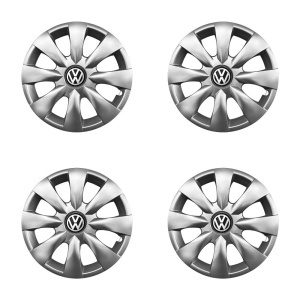 Set 4 capace roti potrivite jantelor de 15 (R15) inchi compatibile VW Volkswagen Golf 4, 5, 6, 7, Passat B5, B6, B7, B8, Jeta, Polo, Sharan, Tiguan, Touran, Touareg, Caddy, Bora, - Model 316 - Img 2