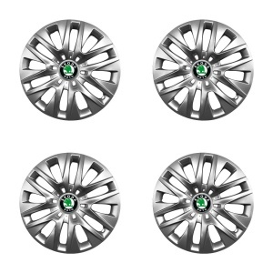 Set 4 capace roti potrivite jantelor de 16 inch (R16) compatibile gama SKODA model - 429 - Img 2