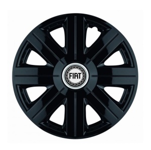 Set 4 Capace Roti, potrivite jantelor de R14, pentru Fiat, model Cosmos Negru - Img 1