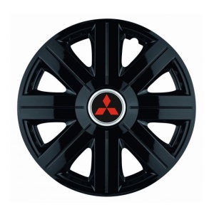 Set 4 Capace Roti, potrivite jantelor de R14, pentru Mitsubishi, model Cosmos Negru - Img 1