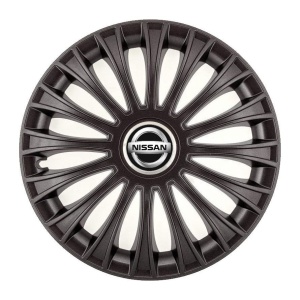 Set 4 Capace Roti, potrivite jantelor de R14, pentru Nissan, model dino Negru - Img 3