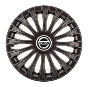 Set 4 Capace Roti, potrivite jantelor de R14, pentru Nissan, model dino Negru - Img 1
