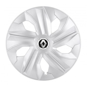Set 4 Capace Roti, potrivite jantelor de R14, pentru Renault, model luna cromat - Img 1