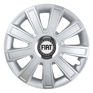 Set 4 Capace Roti, potrivite jantelor de R16, pentru Fiat, model flash cromat