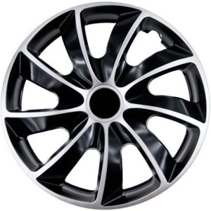 Set 4 Capace roti quad bicolor 16" negru-argintii - Img 1