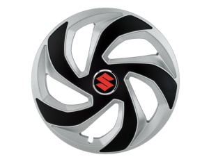 Set 4 capace roti Rex Gri-Negru R15 pentru gama auto Suzuki