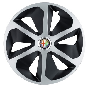 Set 4 capace roti Roco Gri-Negru R17 pentru gama auto Alfa Romeo - Img 2