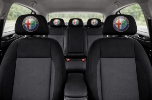 Set 5 huse tetiere negre, pentru gama auto Alfa Romeo - Img 3
