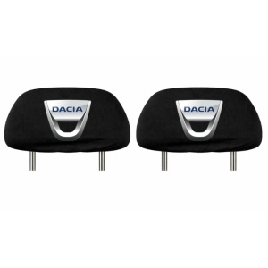 Set 5 huse tetiere negre, pentru gama auto DACIA