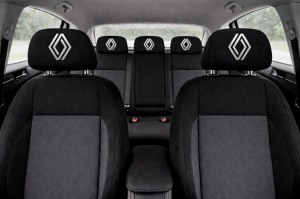 Set 5 huse tetiere negre, pentru gama auto RENAULT NOU - Img 3
