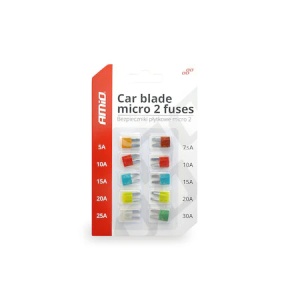 Set de 10 sigurante auto plate Micro 5A-30A, 9.1mm
